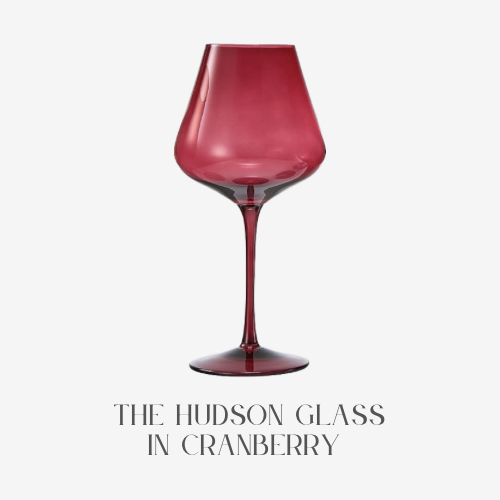 Hudson Plaid Red Wine Glass