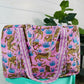 Quilted Duffle Bag | Pink/Blue Tiger