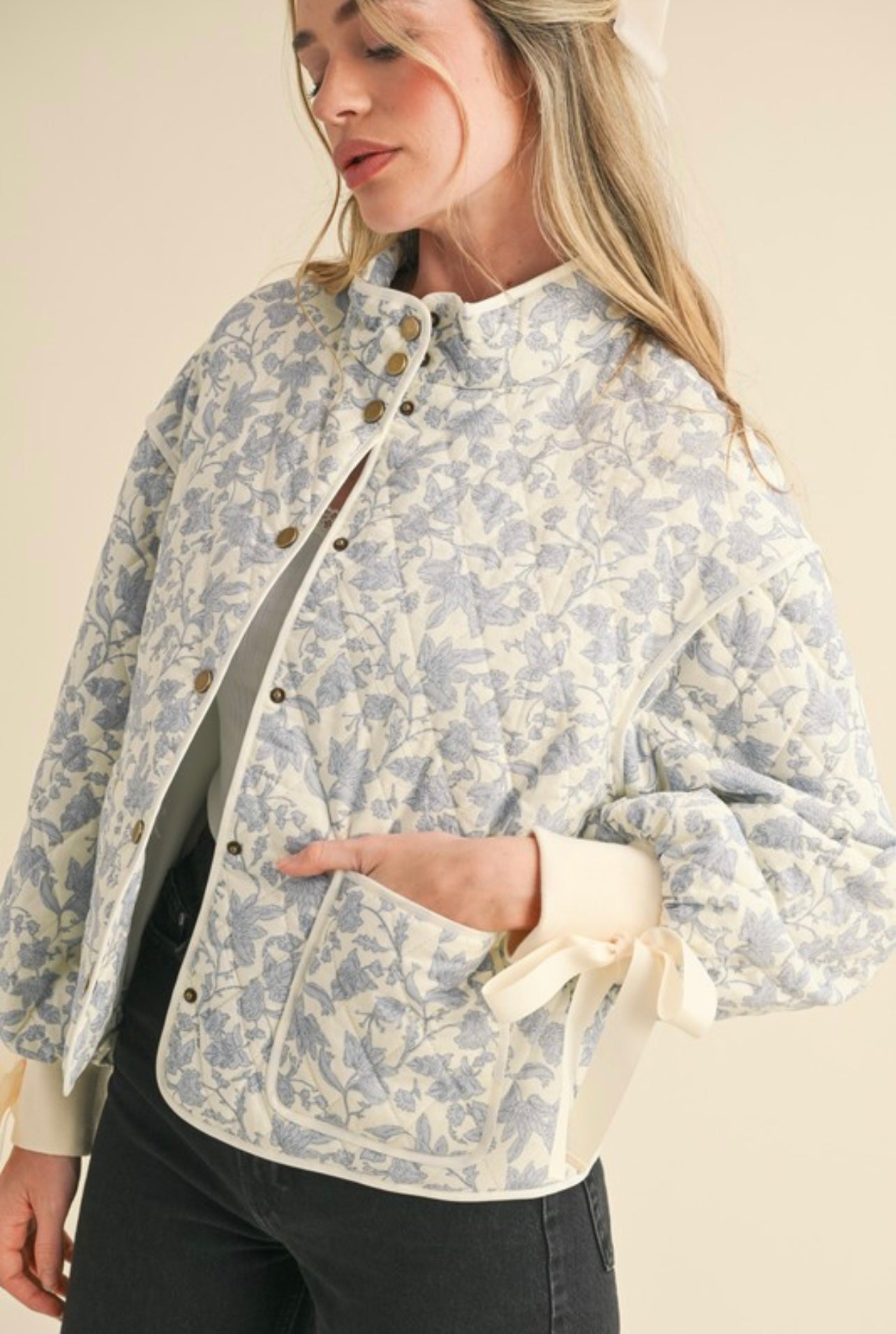 Eloise Floral Jacket | Blue