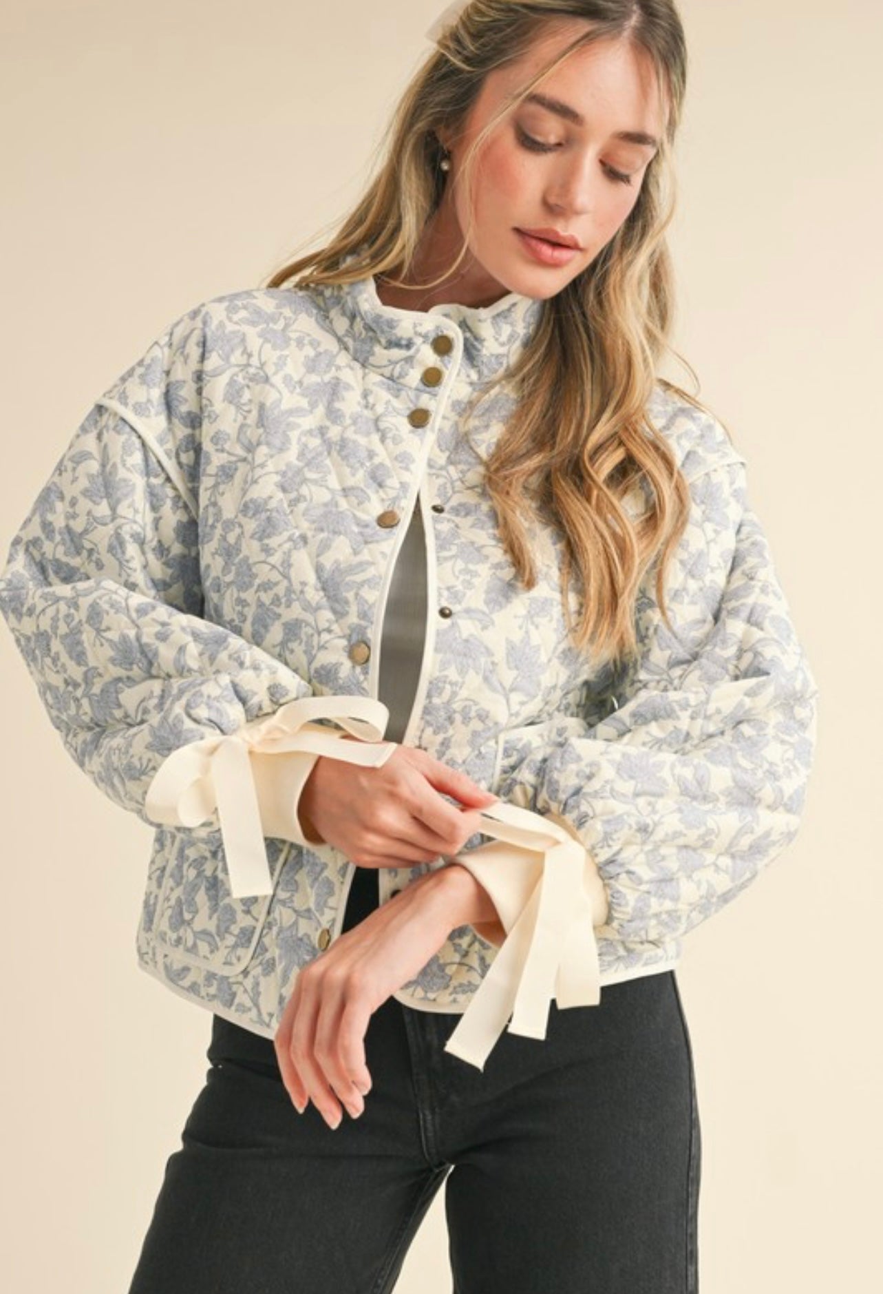 Eloise Floral Jacket | Blue