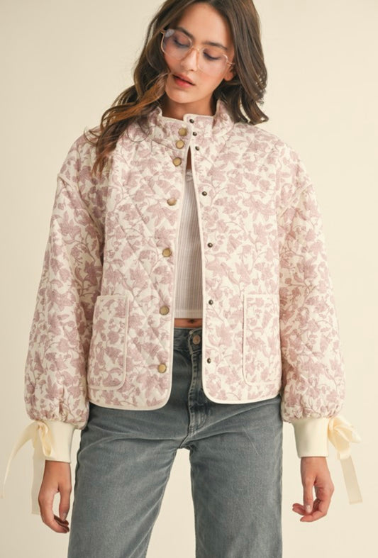 Eloise Floral Jacket | Pink