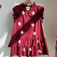 Sequin Dress in Maroon/White