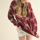 Burgundy Bow Sweater