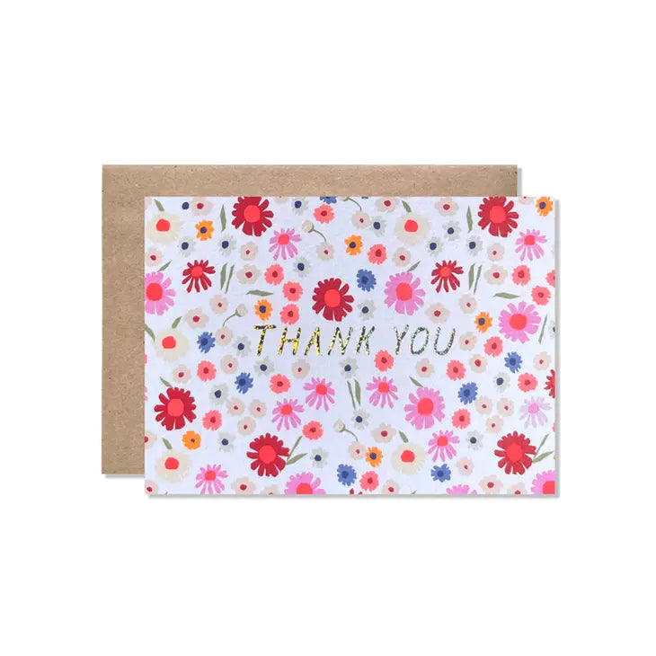 Thank You / Thank You Floral with Gold Foil