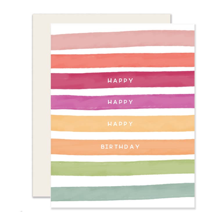 Happy Stripes / Birthday Card